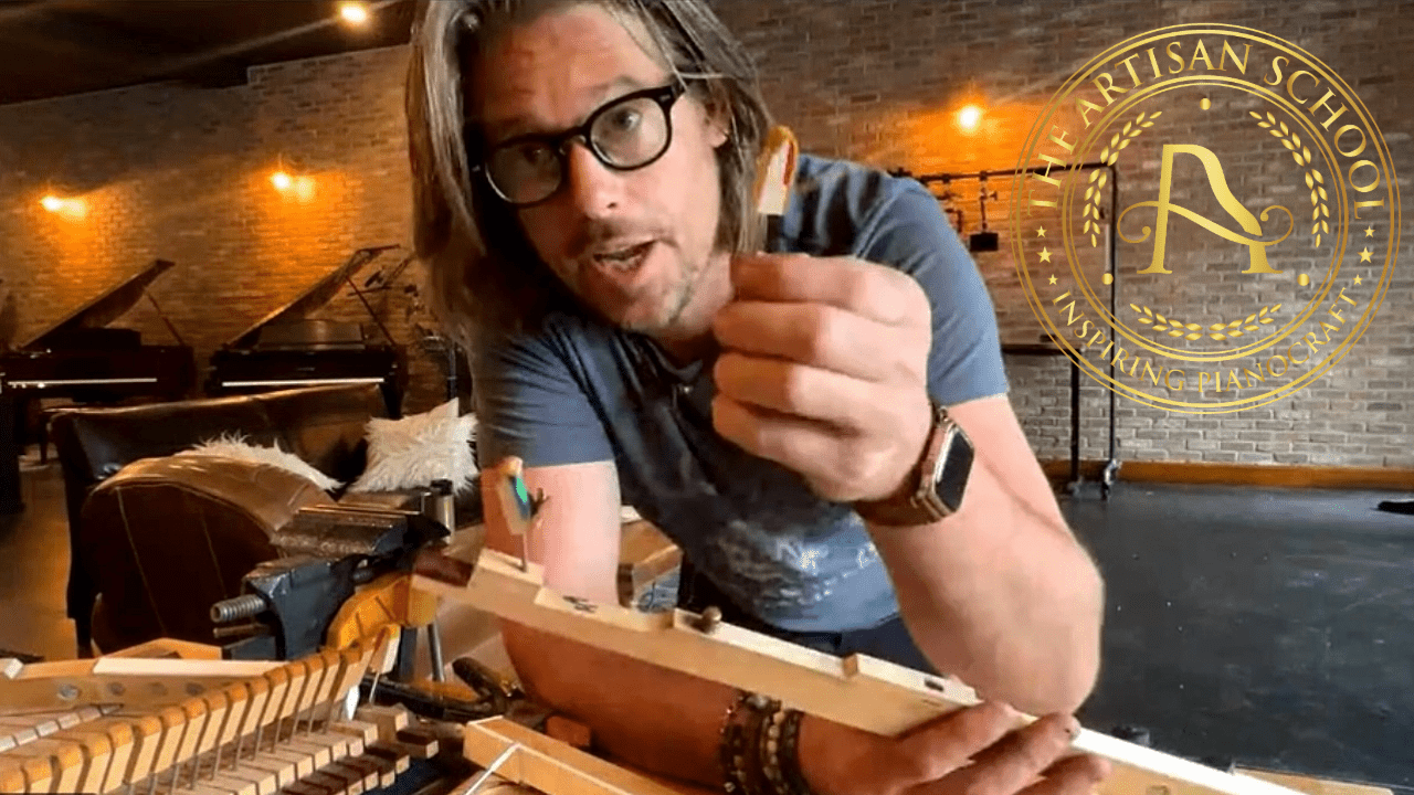 Shop Training: Replacing Backchecks and Wires on a Grand Piano - The Artisan School
