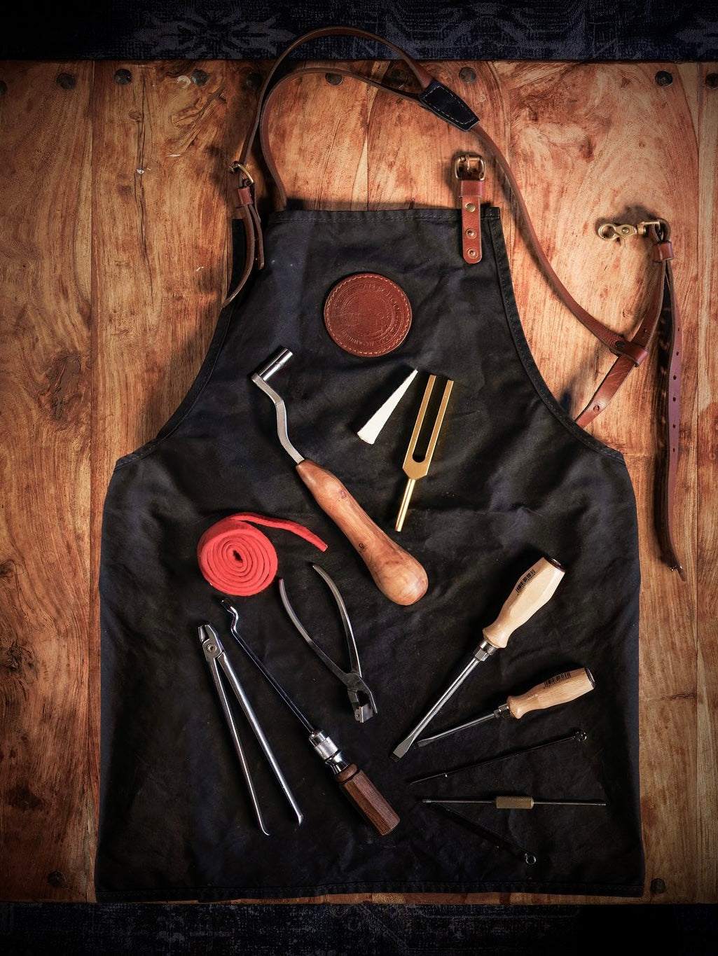 Piano Technician Apron and Tools