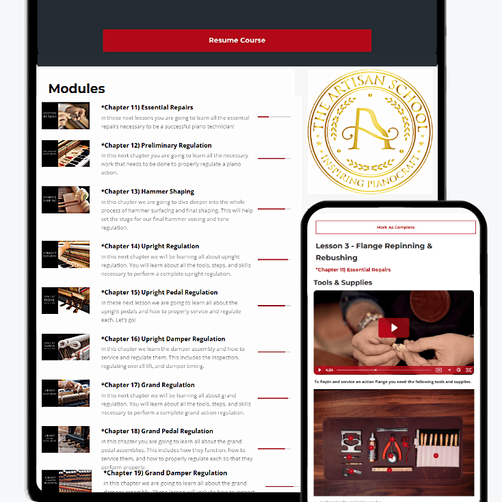PIANOCRAFT COURSE - The Artisan School